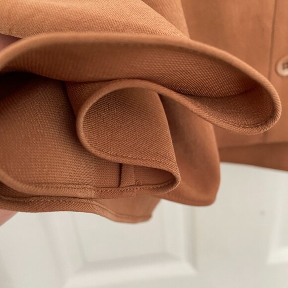 Tibi Soft Drape Slim Shirt in Cocoa Brown, size 8 - Picture 8 of 10